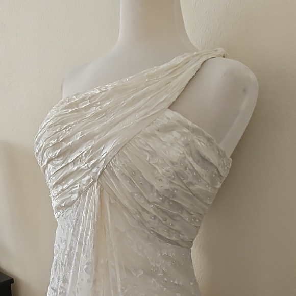 Alex Evenings Cream One Shoulder Dress - Picture 5 of 8